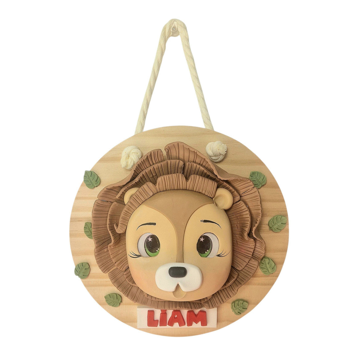 Cartel infantil personalizado de animales en porcelana fría