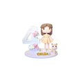 Figura de cumpleaños personalizada con niño o niña en porcelana fría