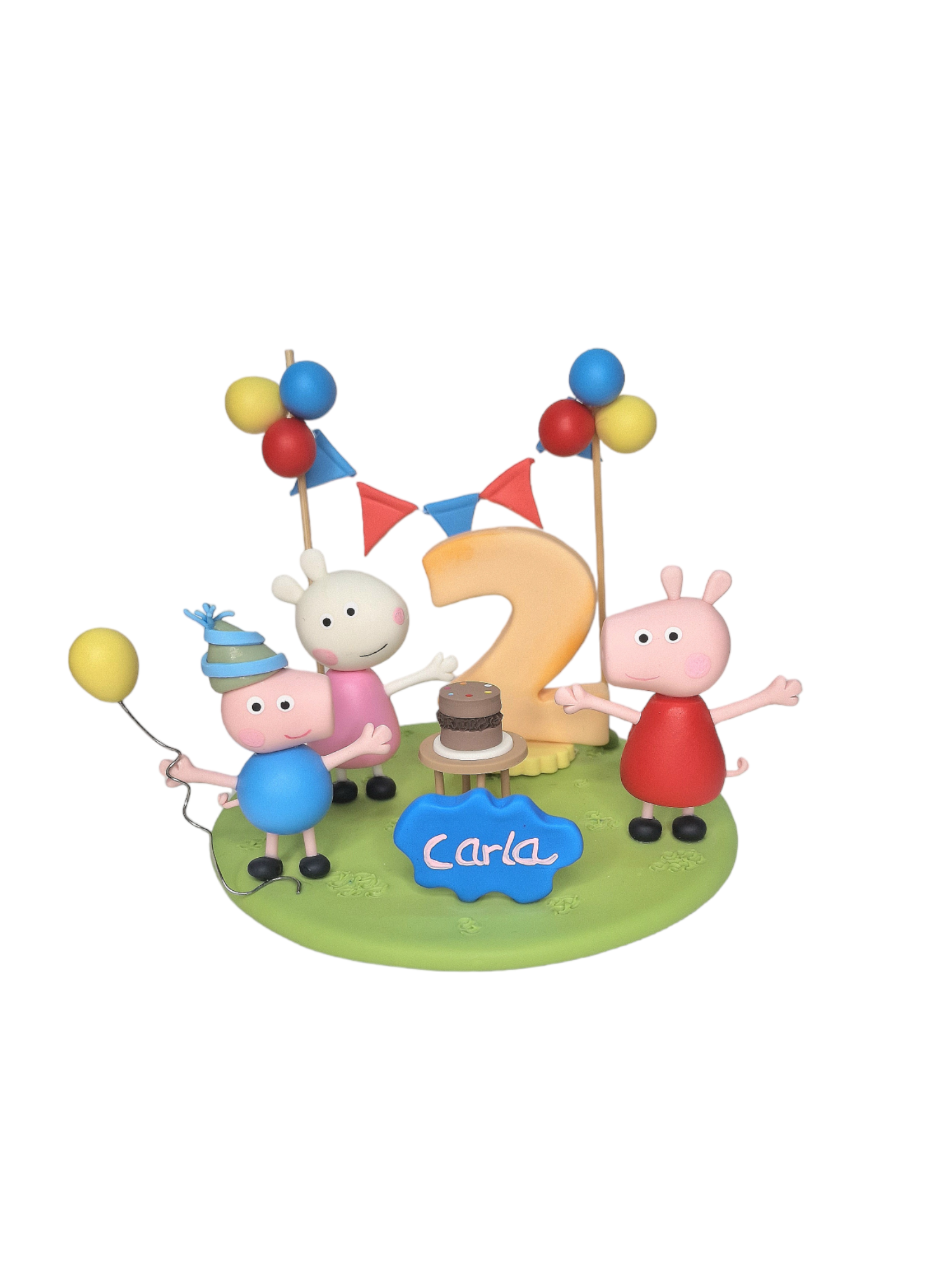 Vela personalizada con 3 personajes